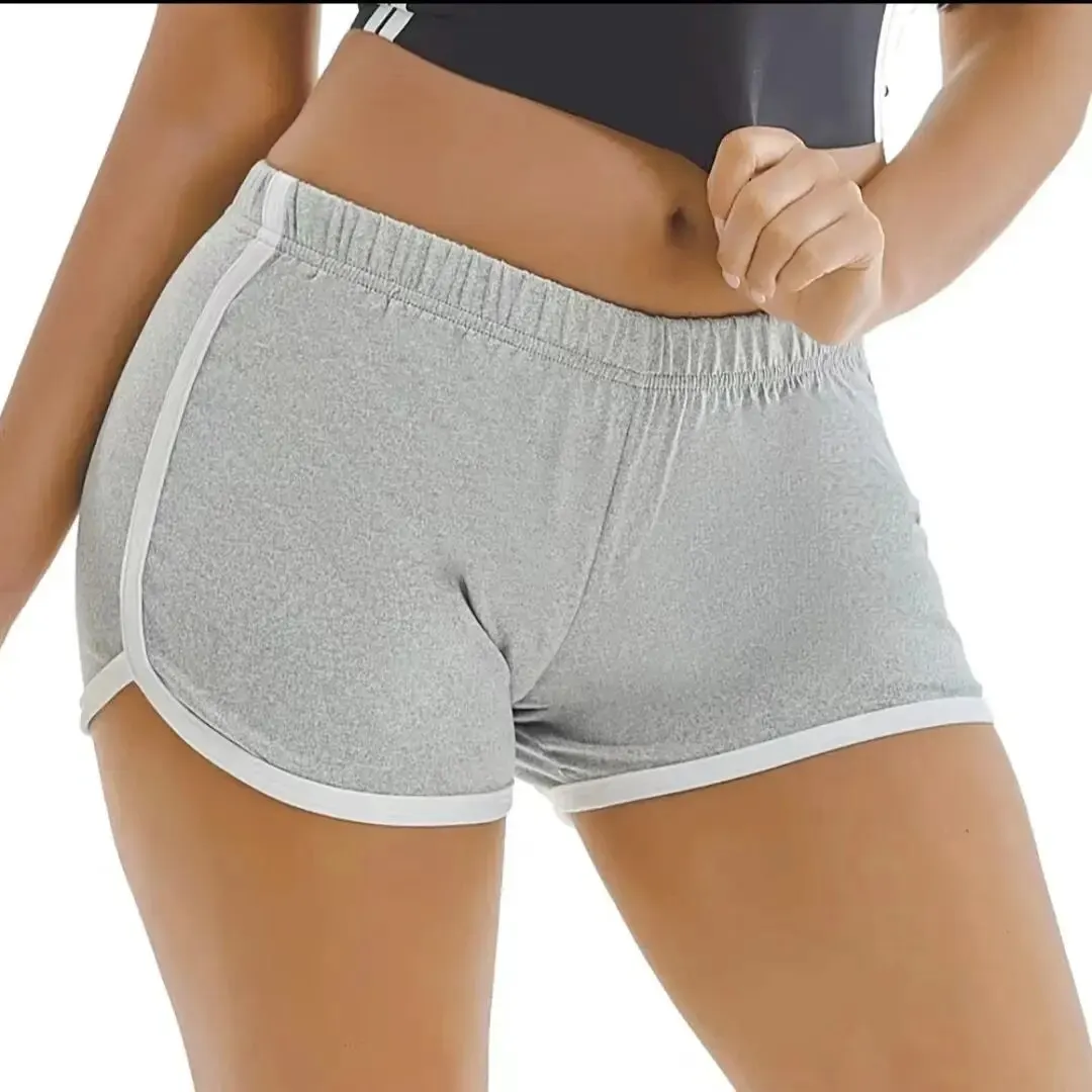 Pantaloncini sportivi Pantaloni dritti larghi casual da donna che indossano pantaloni caldi da yoga a tre punti sottili anti-camminata a vita alta