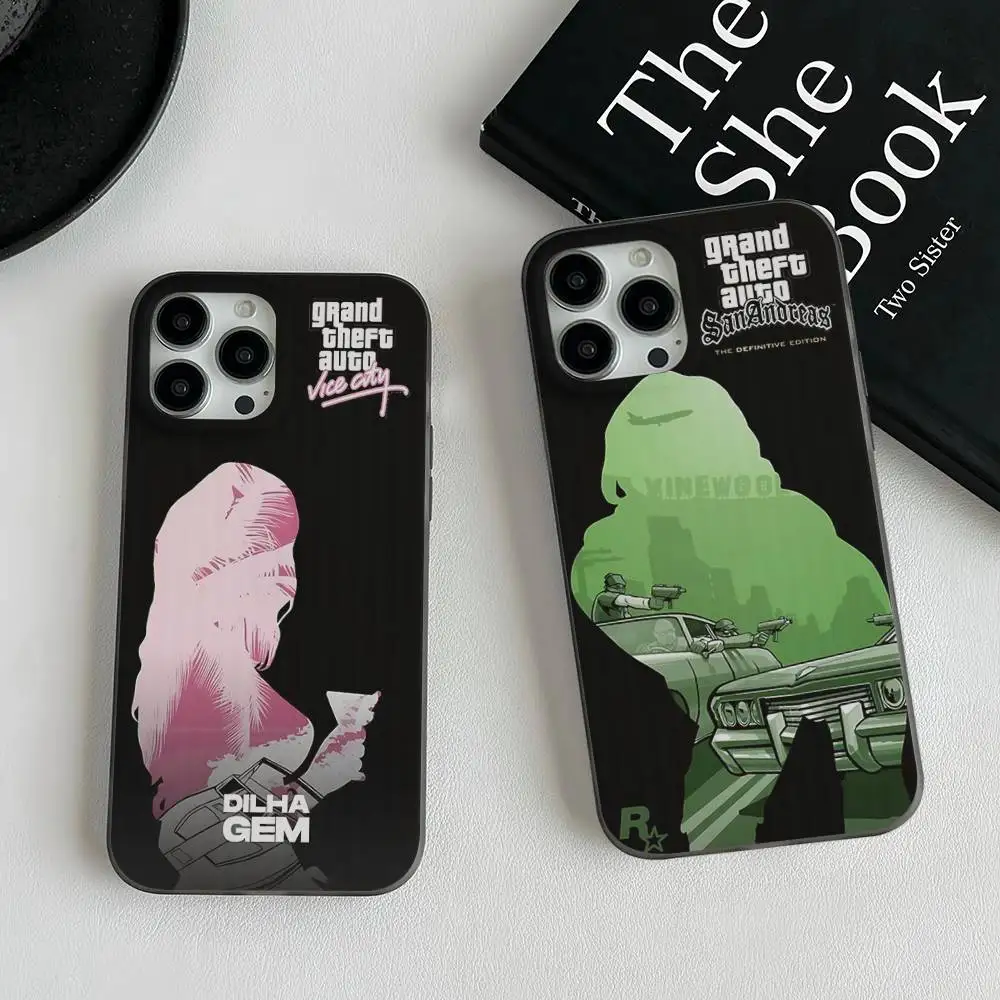 متعة محاكاة GTA 5 جراب هاتف المموج نمط جراب هاتف آيفون 17 الهواء 16 15 زائد برو ماكس ماتي غطاء مقاوم للصدمات #1