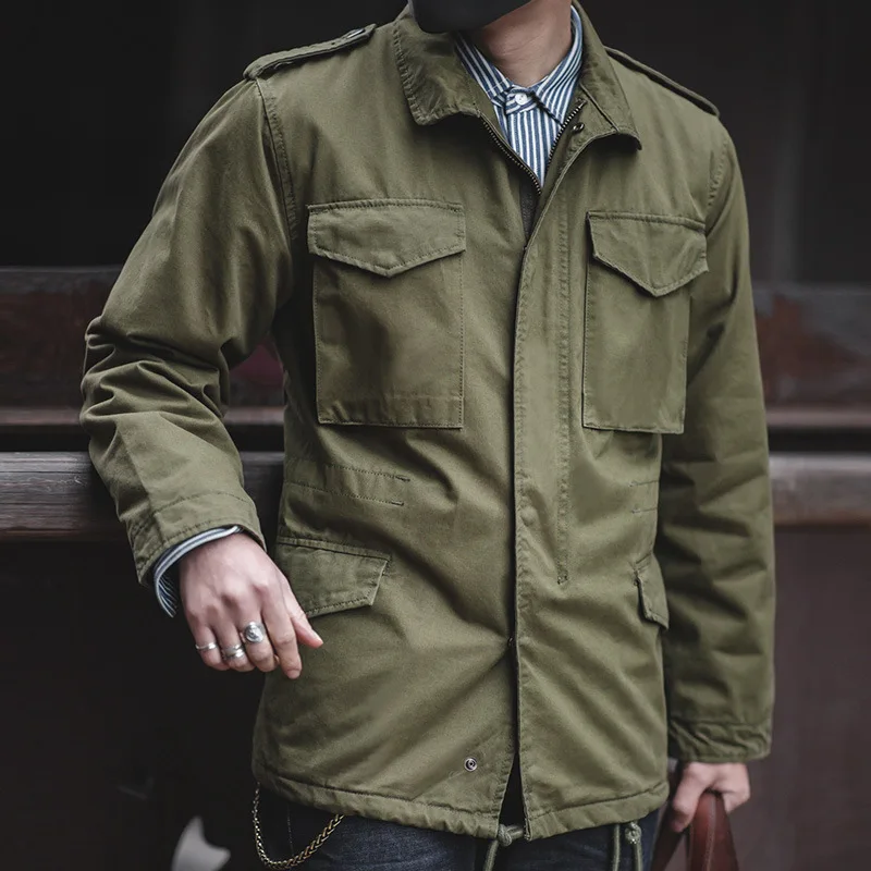 Workwear M65 Military Jacket for Men & Women Vintage US Army Style Combat Coat Durable Cotton Twill Field Jacket