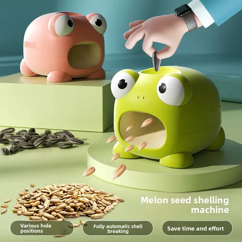 For Automatic Sunflower Seed Sheller Household Lazy Frog Style Nut Cracker Kitchen Tool for Easy Snacking Peeling Machine