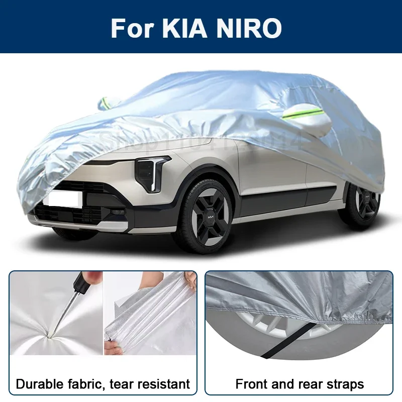 

Outdoor Full Car Cover For KIA NIRO with Reflective Strips Waterproof Snowproof Dustproof UV Protection Auto Accessories