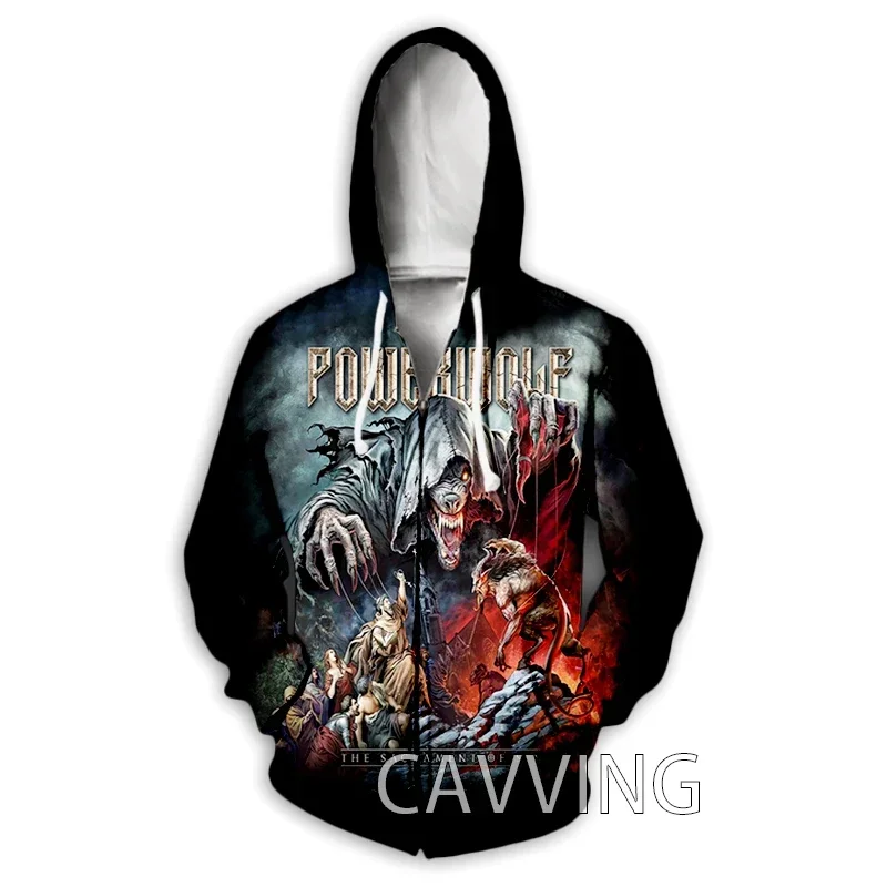 

New Fashion 3D Print Powerwolf Zipper Hoodies Zip Up Hooded Sweatshirts Harajuku Hoodie Hip Hop Sweatshirts Z01