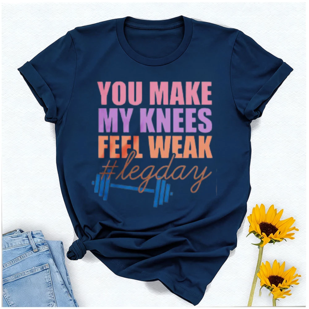 Funny Leg Day Gym Tshirt Retro Fitness Men Women Gift for Weightlifter Trendy Work Out Letters Tee Pump Cover Workout Shirt