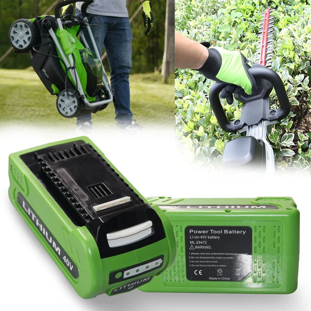 Lithium ion rechargeable battery 40V 3.0 4.0 5.0ah suitable for GreEnworks 29462 29472 29282G Max Gmax lawn mower power tools