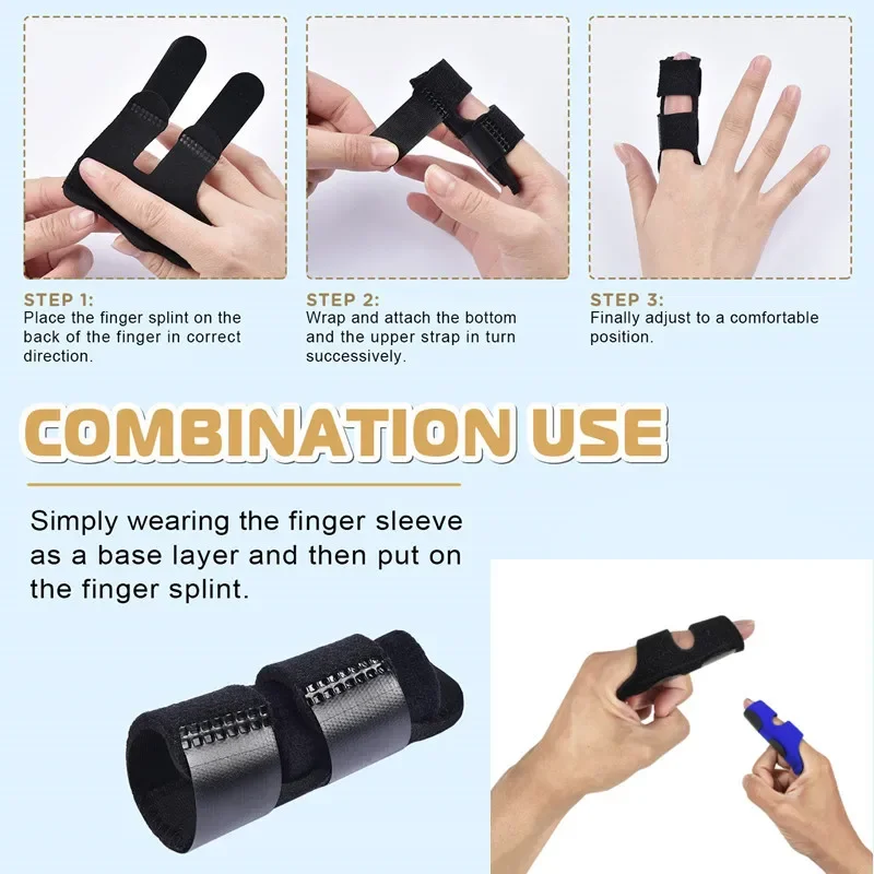 2pcs Trigger Finger Splint Finger Support Brace Finger Stabilizer for Broken Fingers Straightening Arthritis Immobilization Pain