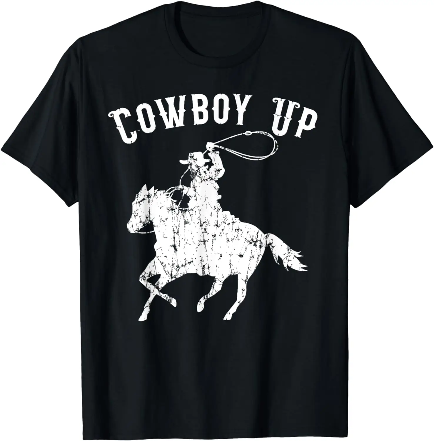 Riding A Horse Cowboy Up Design for Rodeo Fans and Western Lover T-Shirt for Men Women Graphic T Shirts