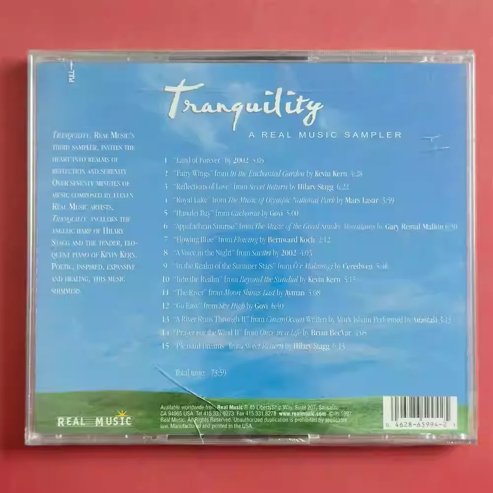 

New Age Album Various Artists Music CD Tranquility A Real Music Sampler Music Record Cosplay Walkman Car Soundtracks Box Gifts