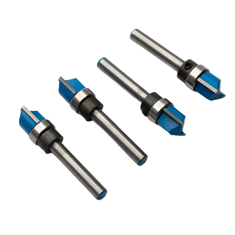 لقم توجيه الأعمال الخشبية 1/4 بوصة قاطع عرقوب لقمة توجيه فلوش قالب أداة تقليم عالية القوة جديدة عملية مفيدة جودة عالية