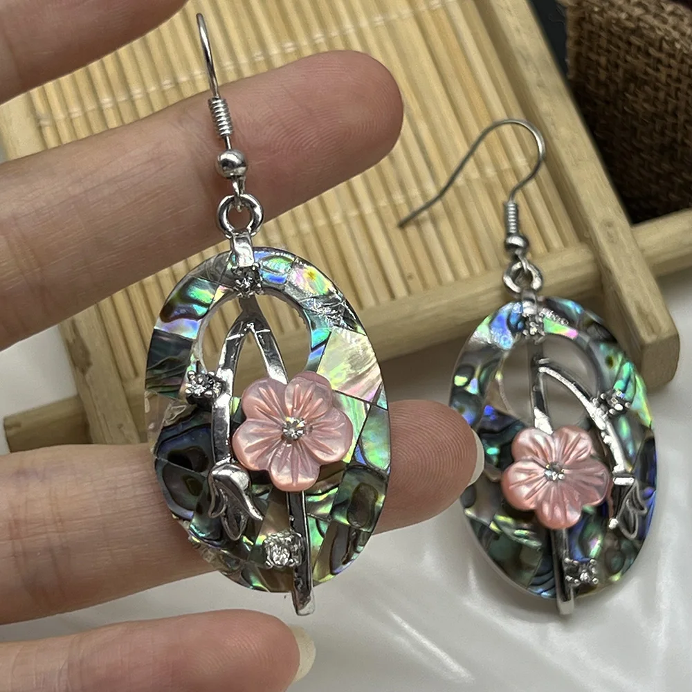 1 Pair Natural Abalone Shell Tassel Earrings Ethnic Style Beach Vacation Clothing Matching Jewelry Accessories