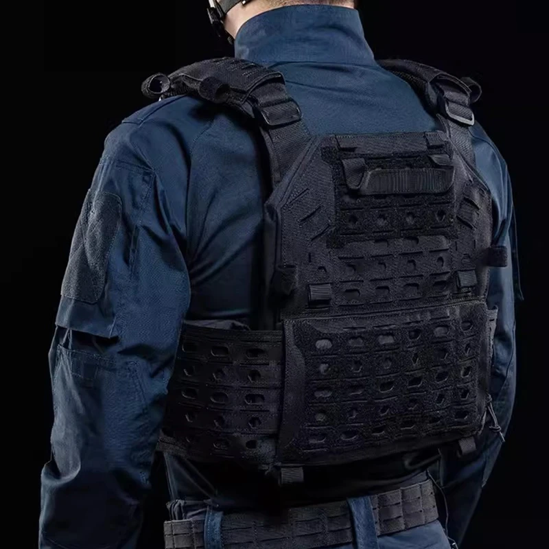 Gilet tattico da esterno, gilet per pistola ad aria compressa ultraleggero e traspirante, regolabile e leggero, adatto per riprese di paintball all'aperto