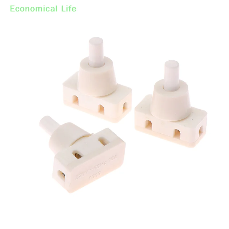 Plastic ON Push Button AC250V Home Lamps Mini Power Switch DIY Table Lamp Switch For Household Appliances