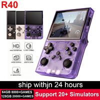 128GB R40 Retro Handheld Video Game Console Linux System 3.5 Inch IPS Screen Portable Pocket Video Player Games Boy Gift