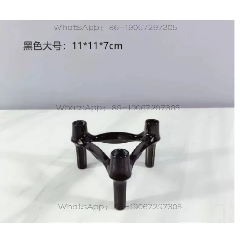Retro Ornament Creative Molecular Structure Metal Combination Simple Splicing Candlestick