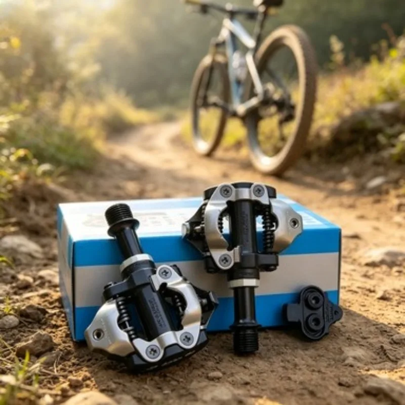Shimano Mud-Shedding CrMo Spindle W/ SM-SH51 Cleats MTB PD-M540 SPD Pedals Dual-Sided Entry Open Binding