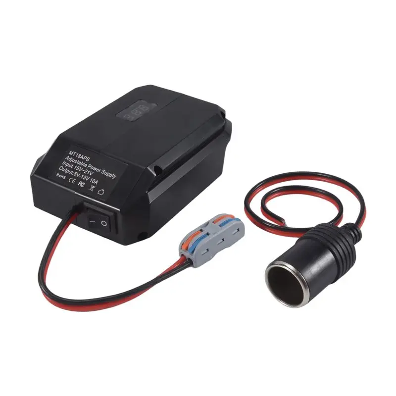 AA94-DC 18V To 12V Step Down Converter For 18V Battery, Power Wheels Battery Adapter, Cigarette Lighter Buck Adapter