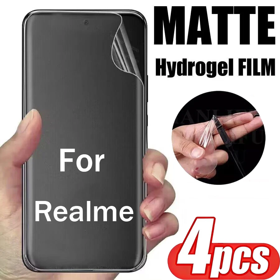 4PCS Matte Hydrogel Film for Realme C75 C73 C71 C65 C63 C61 C53 C51 C85 Pro Screen Protector for Realme Note 80 70 70T 60 60X 50
