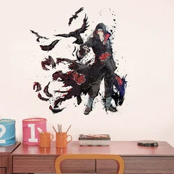 NARUTO Anime Wall Sticker Uzumaki Naruto Living Room Wall Decoration Painting Uchiha Sasuke Children's Room Sticker Toy Gift