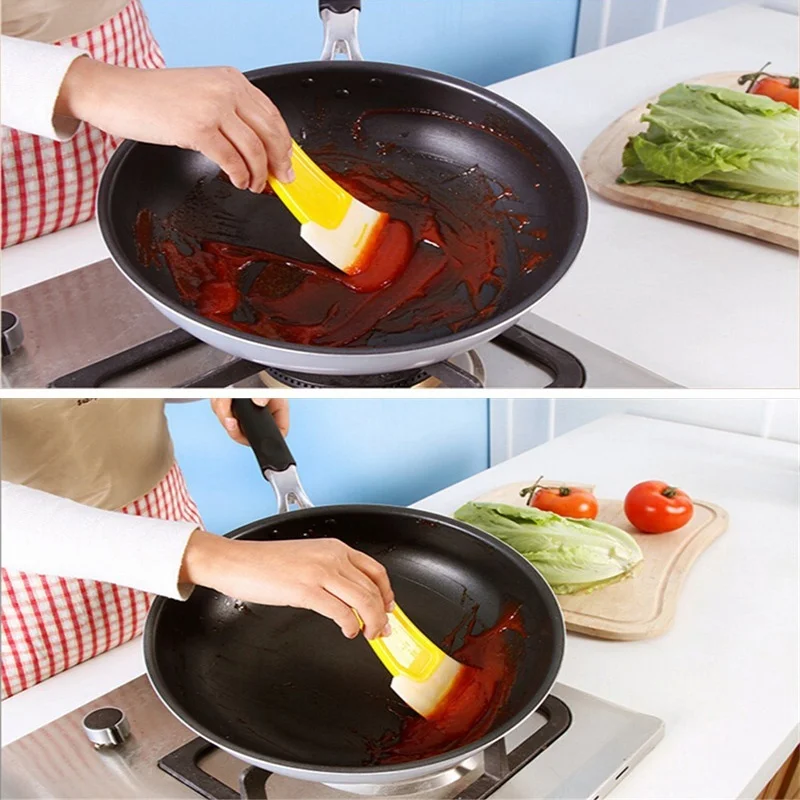 1/2/3Pcs Küche Schaber Öl Fleck Reinigung Silikon Spachtel Kuchen Backen Gebäck Gadgets Schmutzige Pfanne topf Gerichte Reiniger Werkzeuge – Detail 4