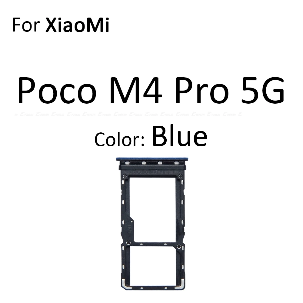 Sim Card Tray Socket Slot Reader Adapter For XiaoMi Poco M4 Pro 4G 5G Micro SD Connector Container Repair Parts