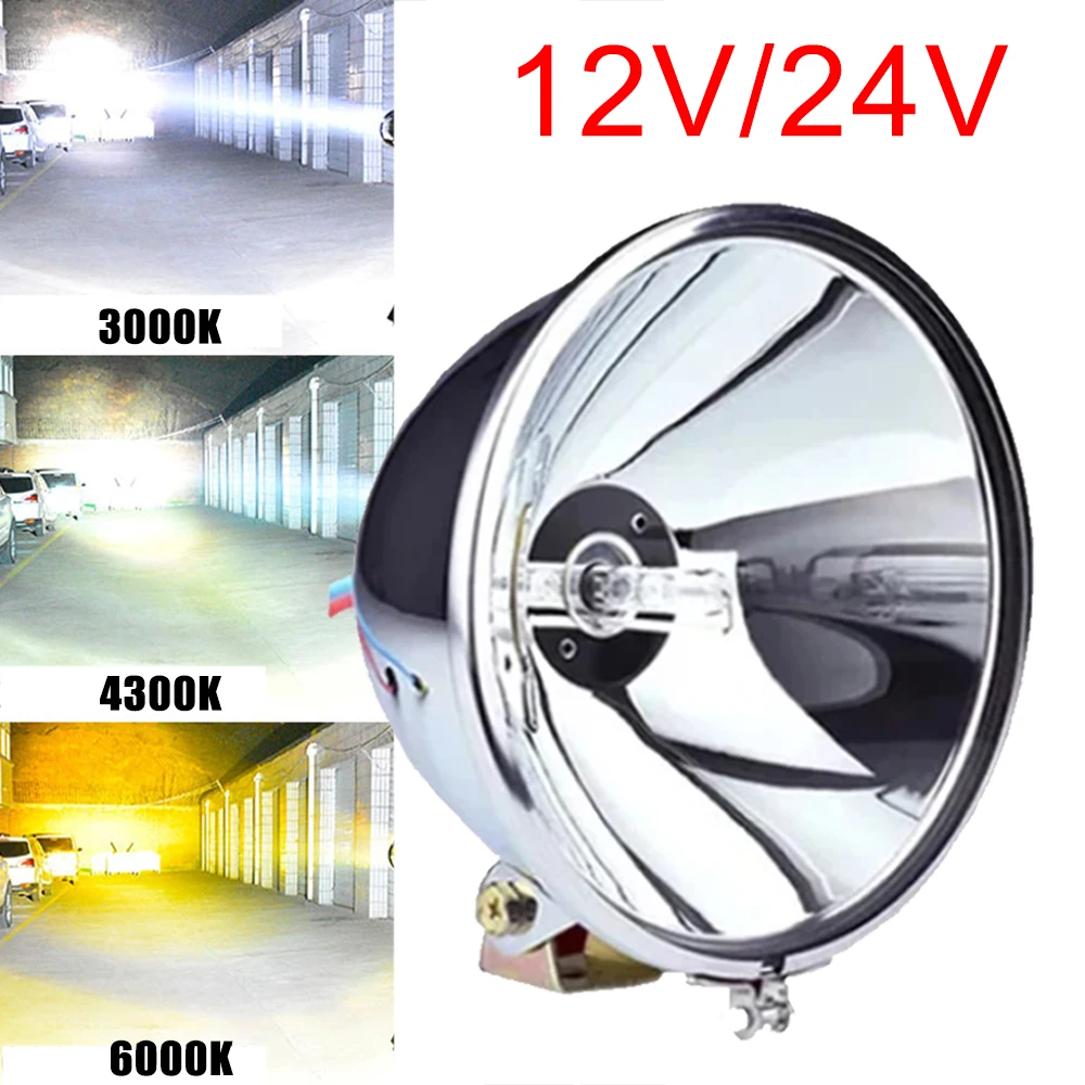 

7inch HID Spotlight Work Lights for Car Motorcycle Long Rang Yellow White Offroad Light 24V 12V hid Lamp Truck Roof Headlight