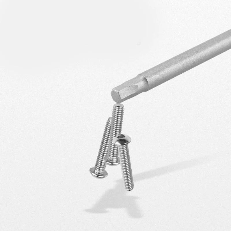 1Pcs 100mm 6.35mm S2 Steel 1/4 With Magnetic Imperial Hexagonal Screwdriver Head And External Hexagonal Pneumatic Screwdriver