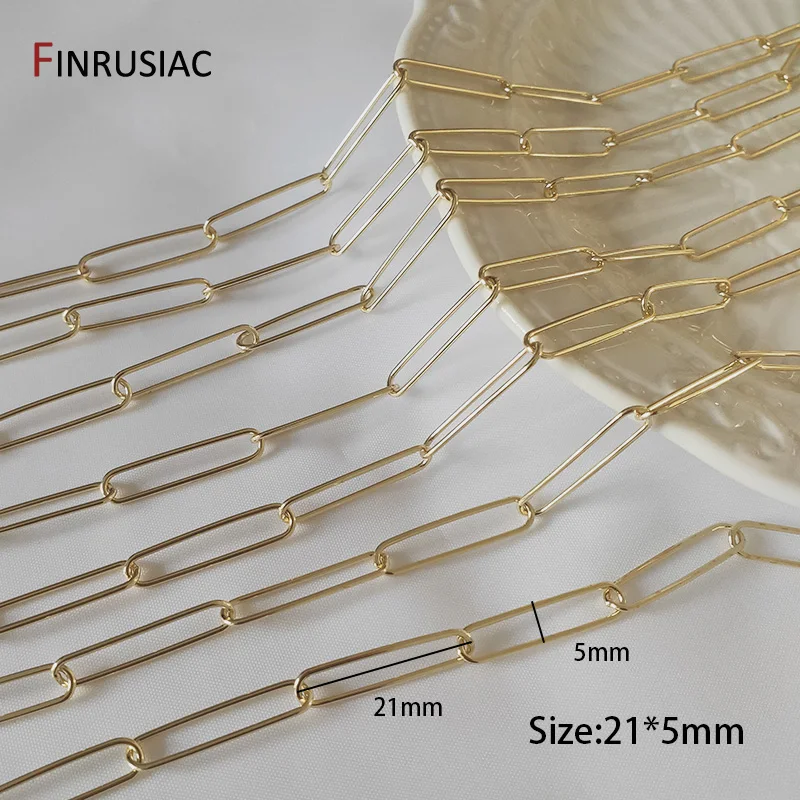 Multi Arten 14K vergoldetes Messing Metall Runde Gliederketten, DIY Schmuck Spulenketten Halskette Armband Herstellung Zubehör – Detail 28