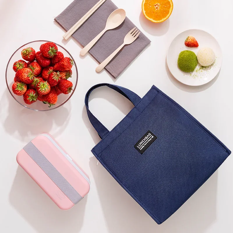 Picnic Travel Lunch Box  Portable Food Storage Breakfast Thermal Food Bag Lunch Bag Handle Insulation Cooler Bag For Women Kid