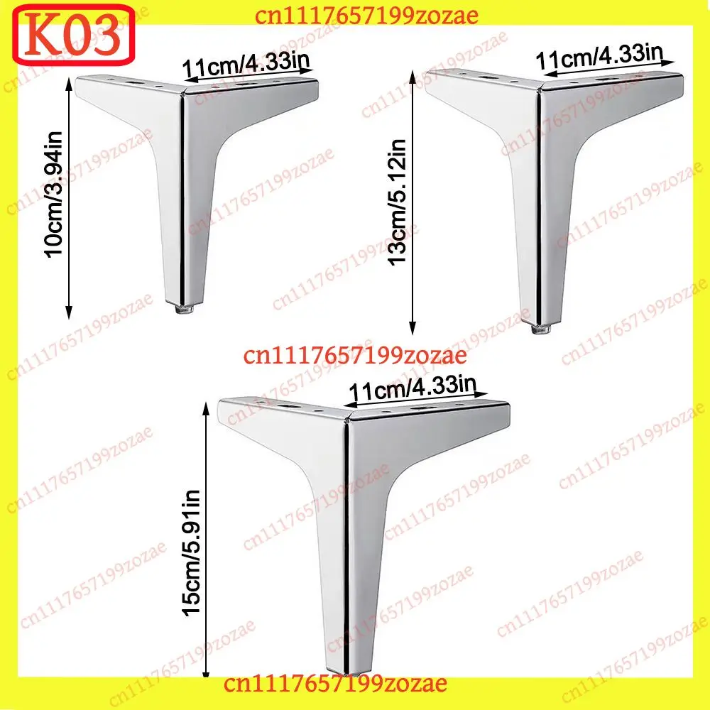 k03 Metal Triangle Furniture Legs Cabinet Cupboard Sofa Couch Chair Replacement Feet DIY, Replacement Parts - view 6