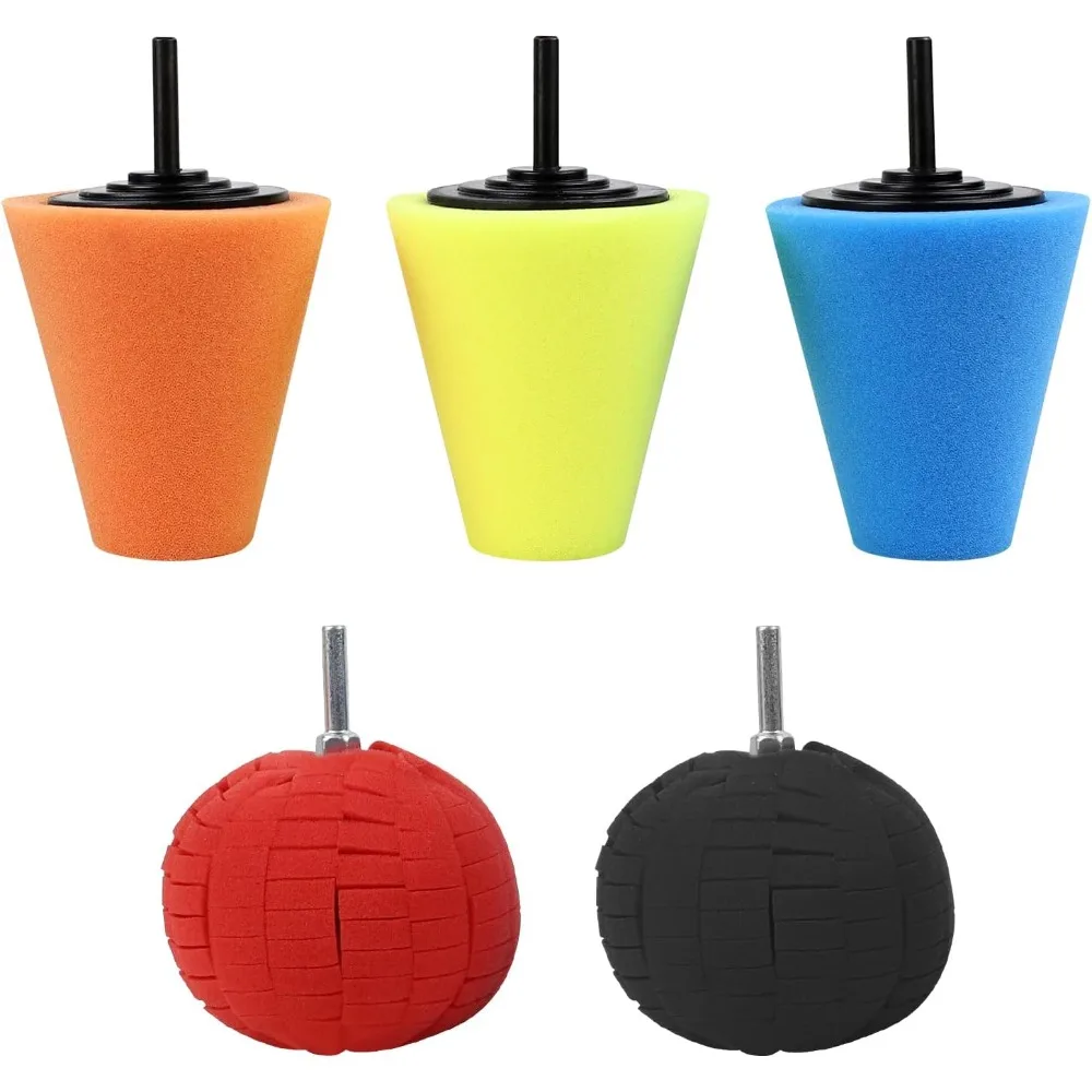 

H 20:00 5 шт. Комплект полировальных губок для ступицы колеса автомобиля, пена для полировки автомобиля, набор губок для полировки и полировки шариков, кл для колес