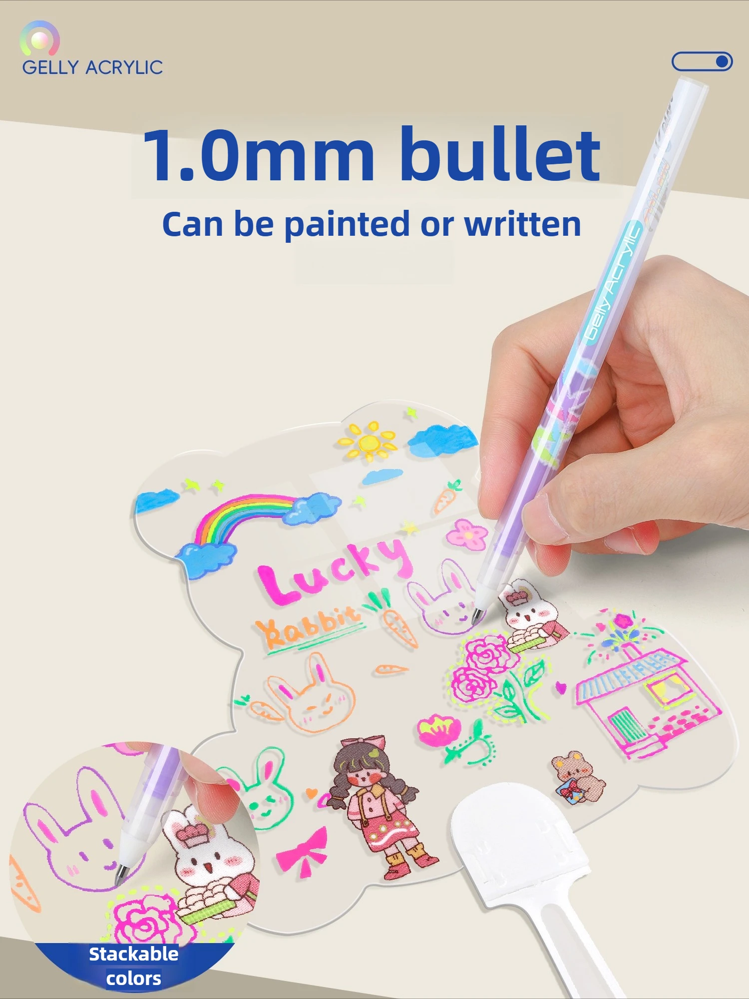 48/12 لون الاكريليك الطلاء هلام مجموعة أقلام سكرابوكينغ لوازم ورق أسود روك اللوحة الزجاج الخشب اللوازم المدرسية القرطاسية