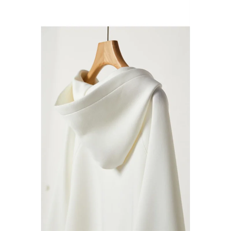 레트로 하프 집업 긴팔 스웨트셔츠 여성용 신상 패치워크 포켓 심플 후드 루즈 탑