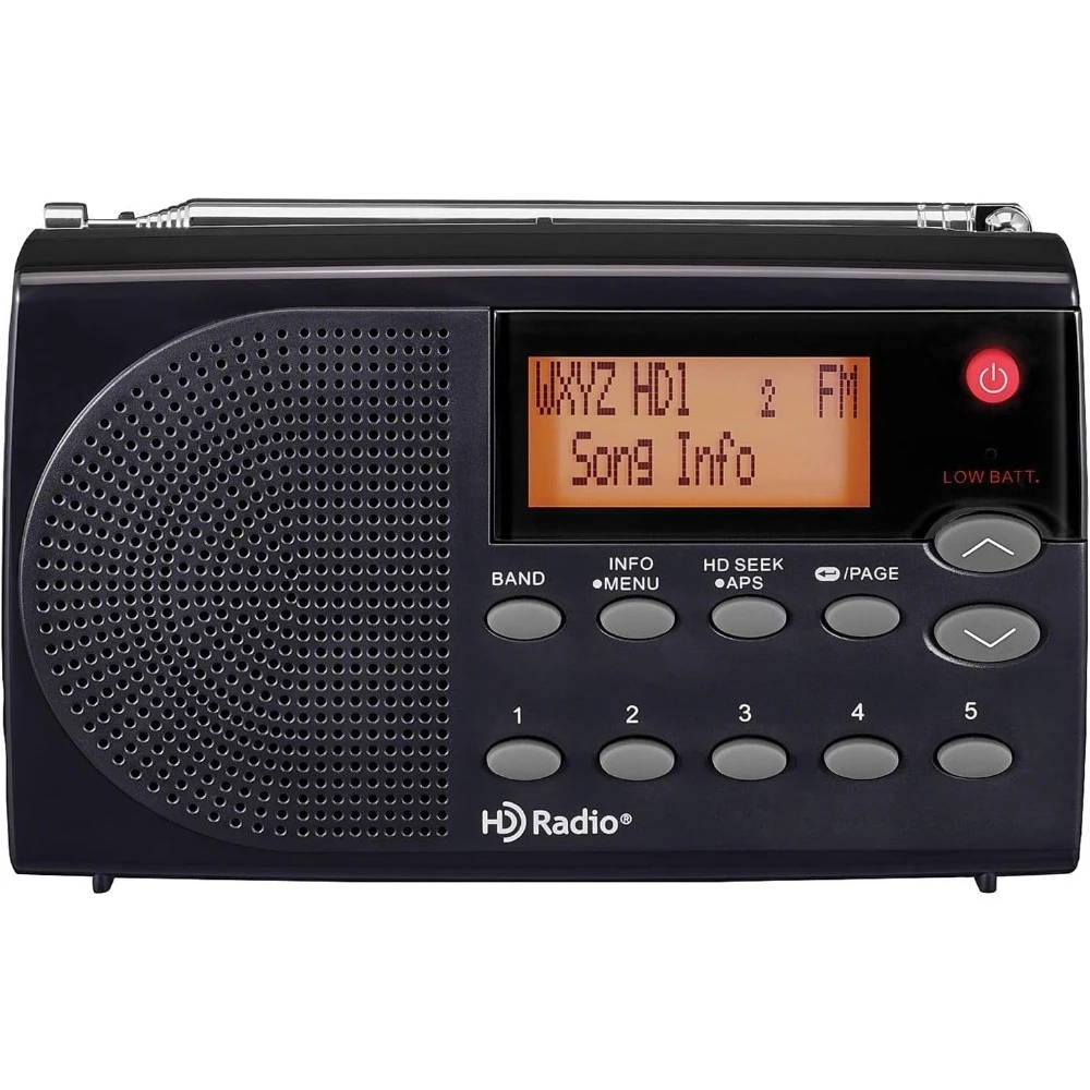 

Portable Radio with HD Radio FM Stereo AM Reception and Digital Display
