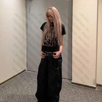 Vêtements grunge pour femmes, hauts japonais Y2k, t-shirts graphiques, vêtements vintage Kpop des années 90, vêtements esthétiques, crop top gothique pour femmes, emo 3