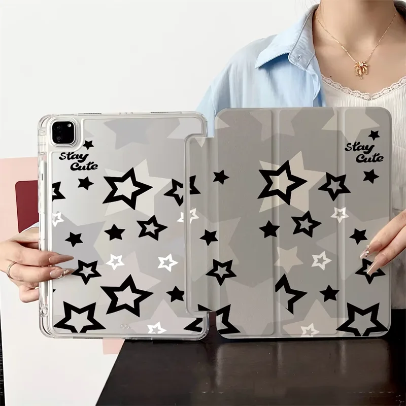 Advanced Wine Red Polka Dot Pink Fold Tablet Case For iPad Pro 13 11th A16 12.9