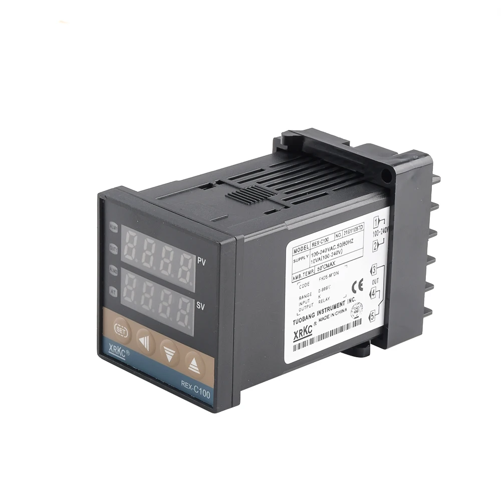 REX-C100 الرقمية PID متحكم في درجة الحرارة ترموستات 100-240 فولت 10A التتابع K الحرارية التحقيق أجهزة استشعار عالية الجودة