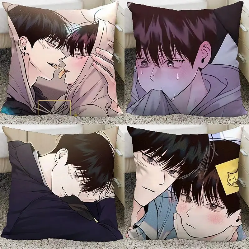 Monday Savior Manhwa Bl Yaoi Manwha  Pillowcase and Throw Pillow Covers Case Decorative Pillows Cushions Home Decor 40x40cm