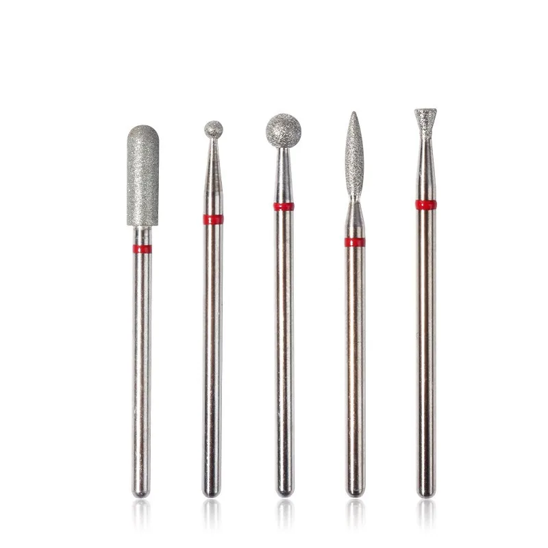 Five Piece Set Diamond Nail Drill Bits Milling Cutter for Manicure Cuticle Files Buffer DIY Nails Accessories Nail Tools