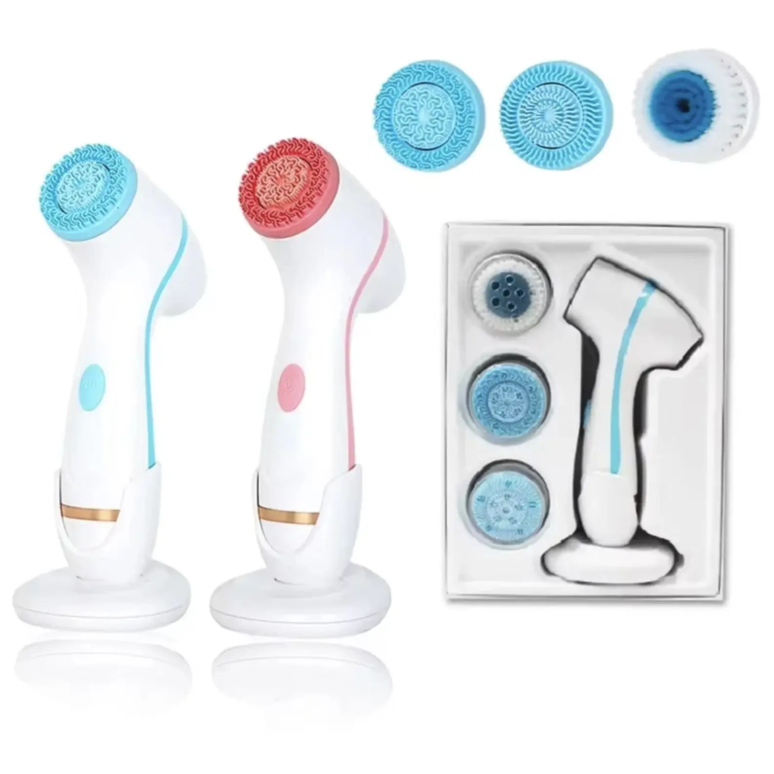 فرشاة تنظيف كهربائية بالموجات فوق الصوتية 3 في 1 أداة تدليك الوجه سونيك فرشاة تنظيف دوارة كلفاني إزالة الرؤوس السوداء #1