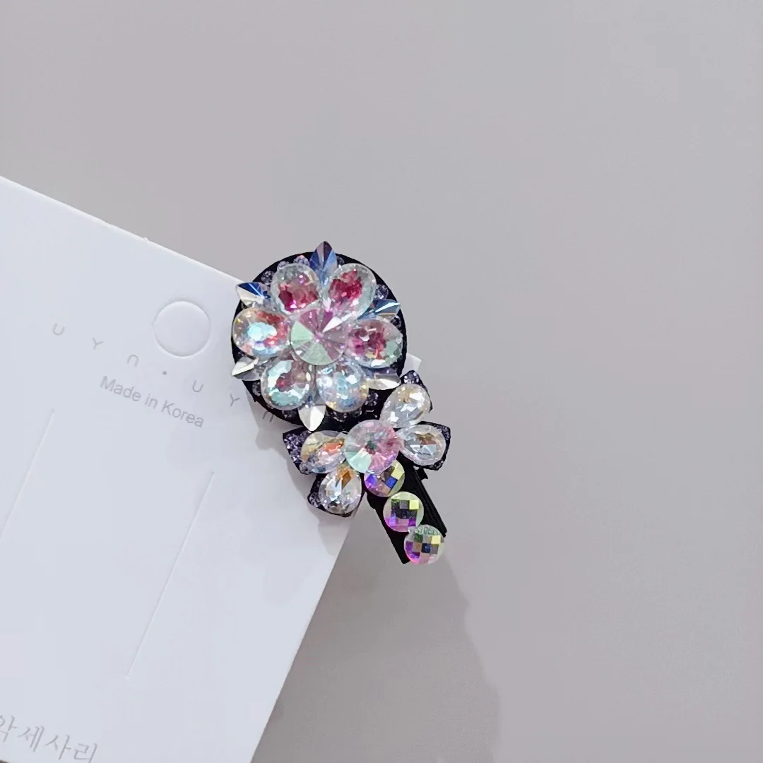 Act the role ofing new crystal lollipop duckbill edge clip hairpin han edition crystal original fashion