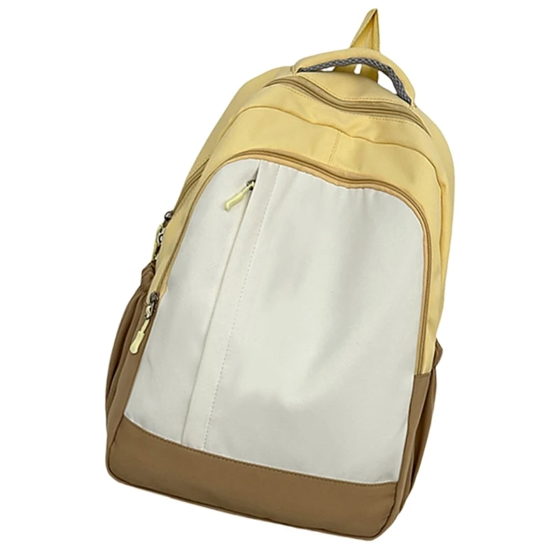 E74B Mochila nylon para mulheres, bolsa escolar espaçosa para livros suprimentos com alça confortável, mochila casual para