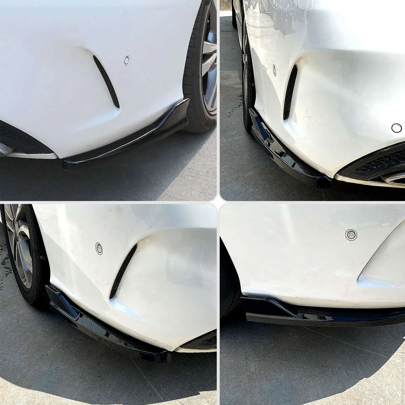 

For Mercedes Benz C-Class W205 C180 C200 C300 C43 C63 AMG 2015-2021 Rear Bumper Lip Diffuser Splitter Air Vent Trim