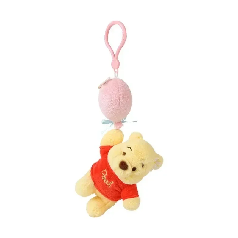 Disney Cartoon Winnie the Pooh Keychain Anime Piglet Plush Doll Pendant Cute Puffy Cloud Pendant Key Chains for Girls Kids Gifts