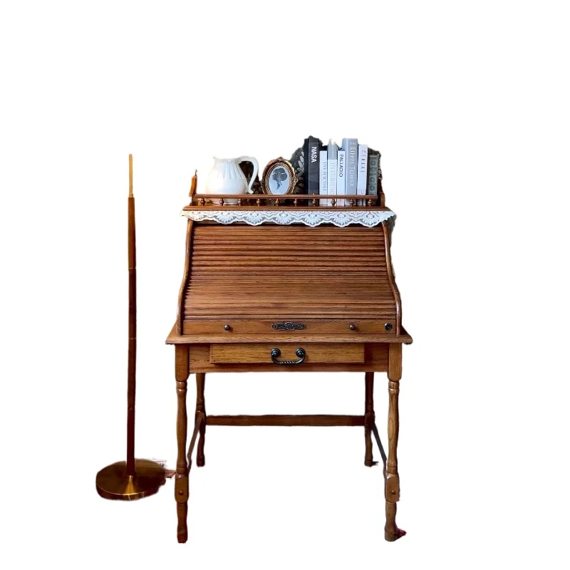 

Американский ретро-туалетный столик-пианино, со встроенным столом, туалетный столик из массива дерева с зеркалом и скрытым столом-трансформером