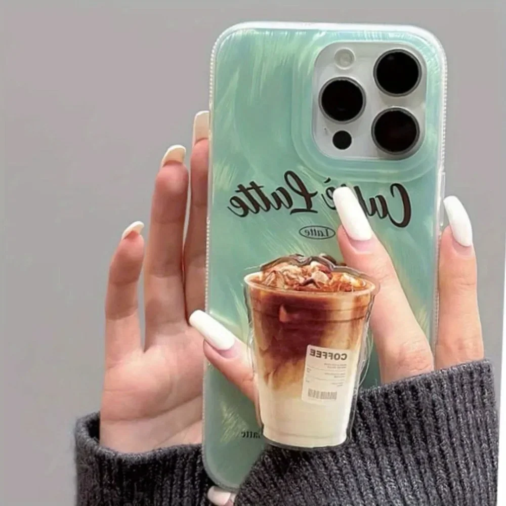 Korean Coffee Latte Grip Tok Griptok Phone Holder Stand Support For iPhone Samsung Universal Accessories Holder