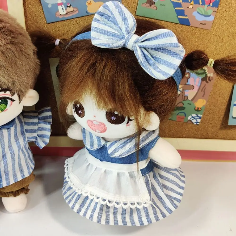 

Blue Striped Lolita Dress Up Clothing Skirt Princess Dress Lolita Cotton Doll Replacement Clothes Mini Multi Color
