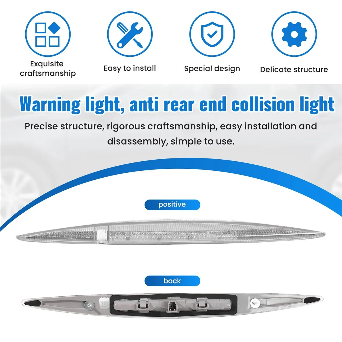 LED High Level Mount Rear Brake Light Third Tail Stop Signal Lamp Fit for 2012-2016,34270TFCH01,34270T0AA01