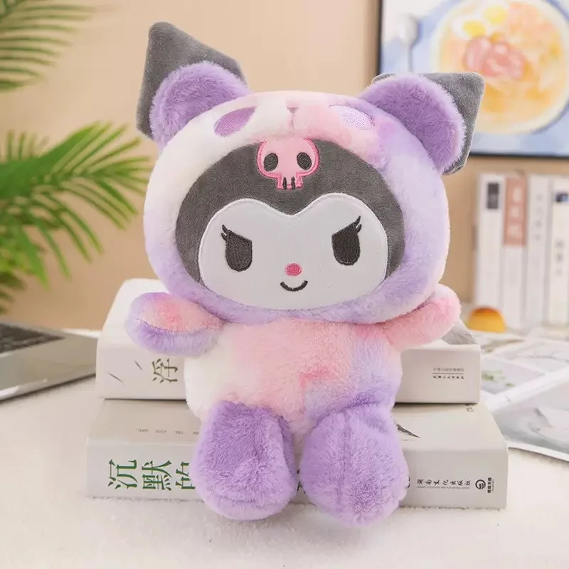 % Sanrio 25Cm Anime Kuromid Plush Toys Kawaii Mymelody Cinnamorol Plush Soft Stuffed Animals Doll Plushie Pillow Xmas GiftDecor