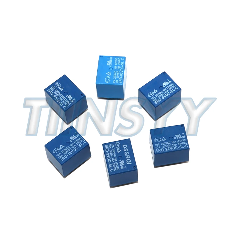 5PCS Relays SRD-03VDC-SL-C SRD-05VDC-SL-C SRD-06VDC-SL-C SRD-09VDC-SL-C SRD-12VDC-SL-C 3V 5V 6V 9V 12V 24V 10A 250VAC 5PIN