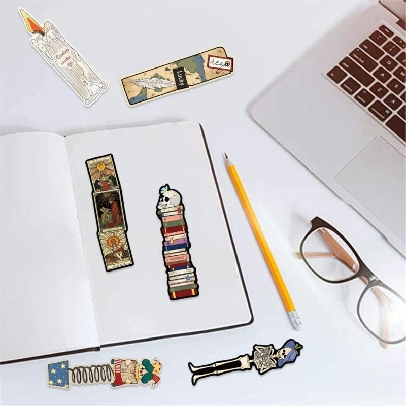 30 Sheets/Set Retro Reading Book Marker Irregular Page Marker Creative Paper Bookmarks Reading Supplies