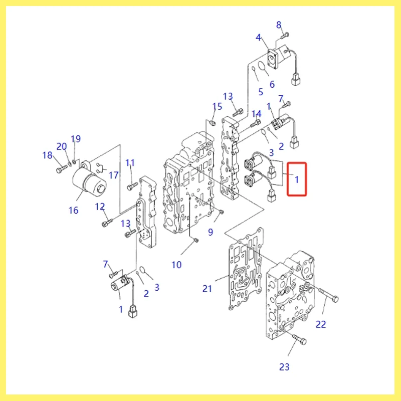17A-15-17271 17A-15-17270 17A-15-17410 714-10-16951 SOLENOID VALVE FOR KOMATSU WHEEL LOADER WA100 WA150 WA180 WA180PT WA200